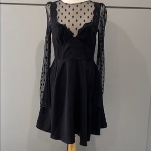 Free People Black Lacey Bustier Dress Size 4